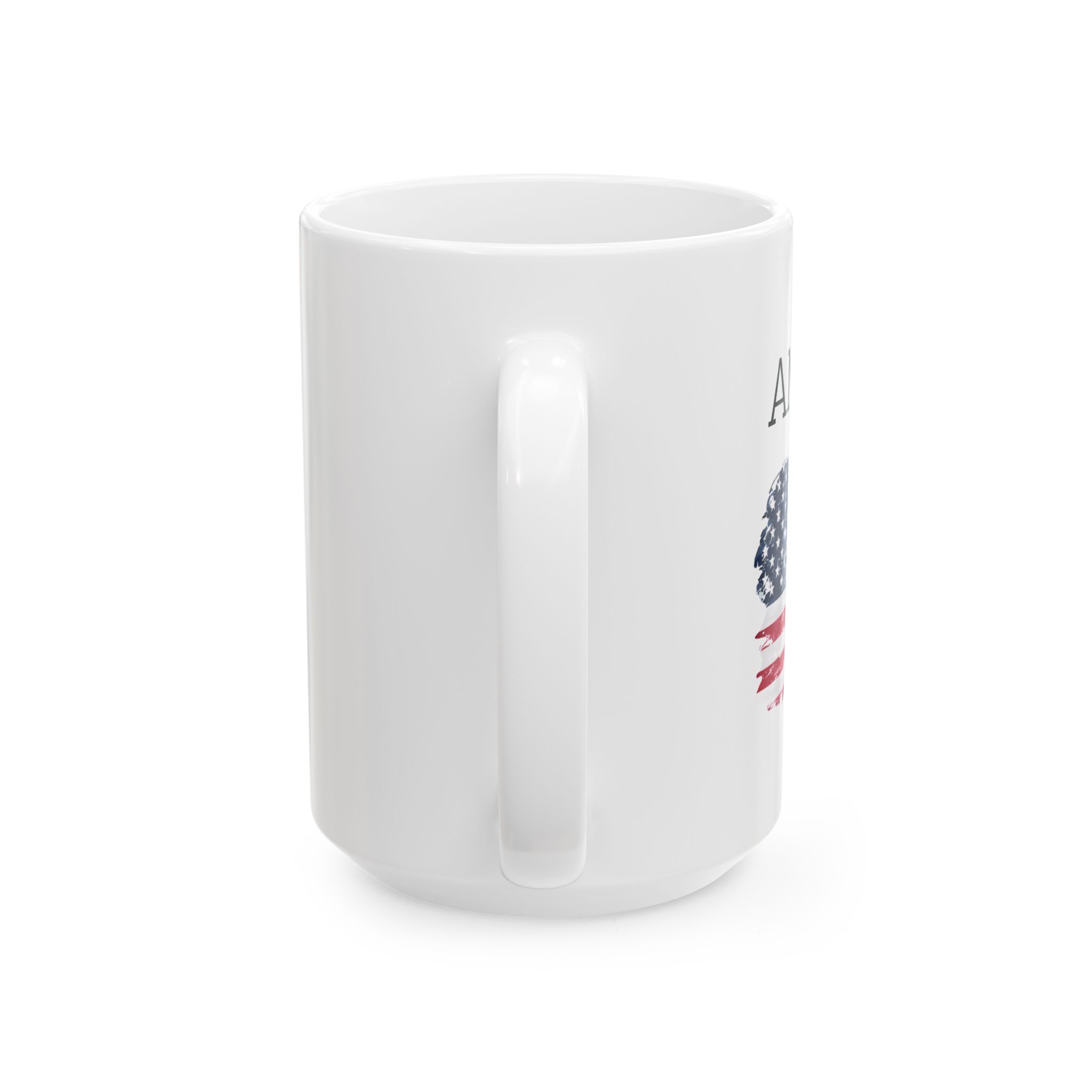 America Flag Ceramic Mug — Patriotic Coffee Cup (11 oz or 15 oz) - Image 3