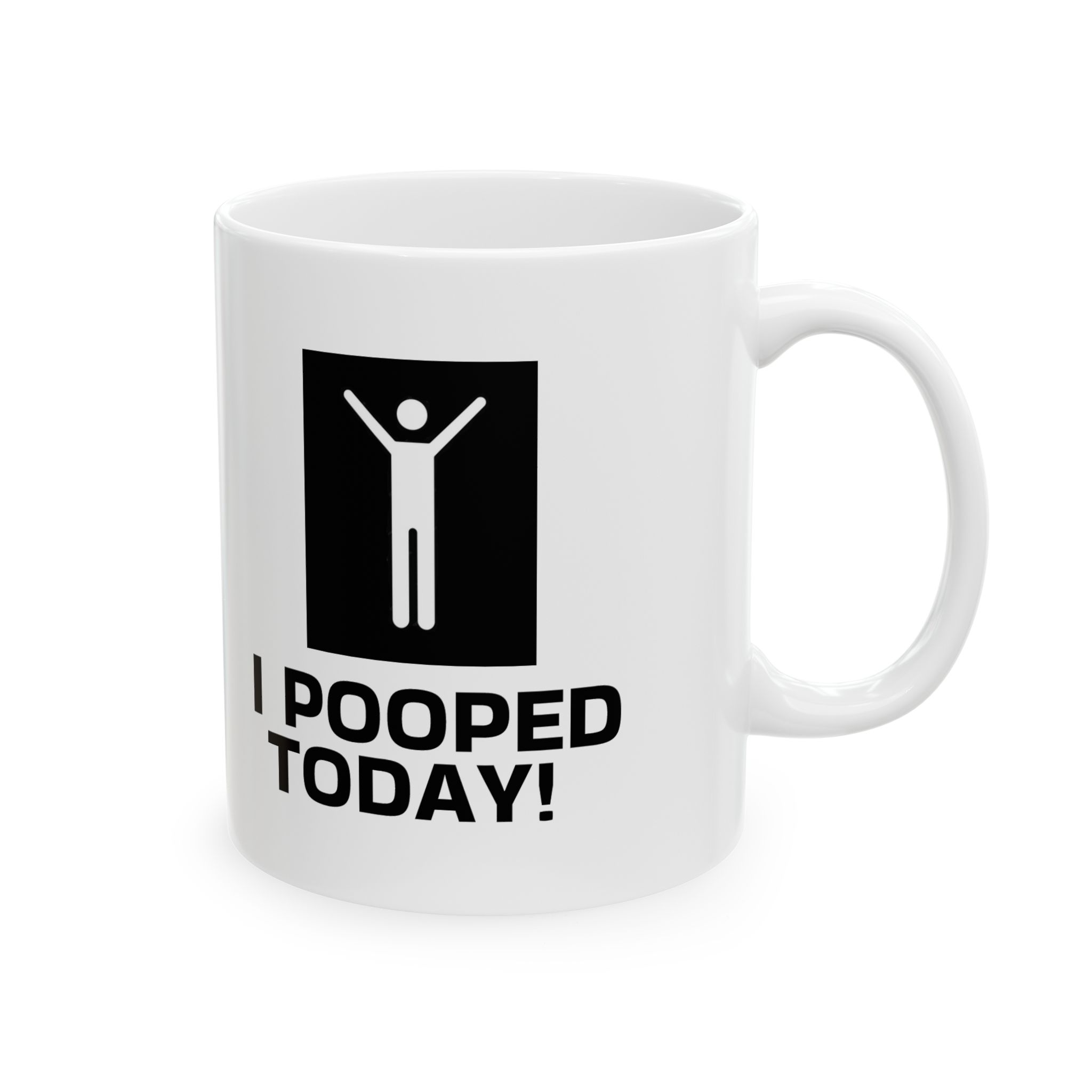 Mug — I Pooped Today! Funny Novelty Coffee Cup - Image 2