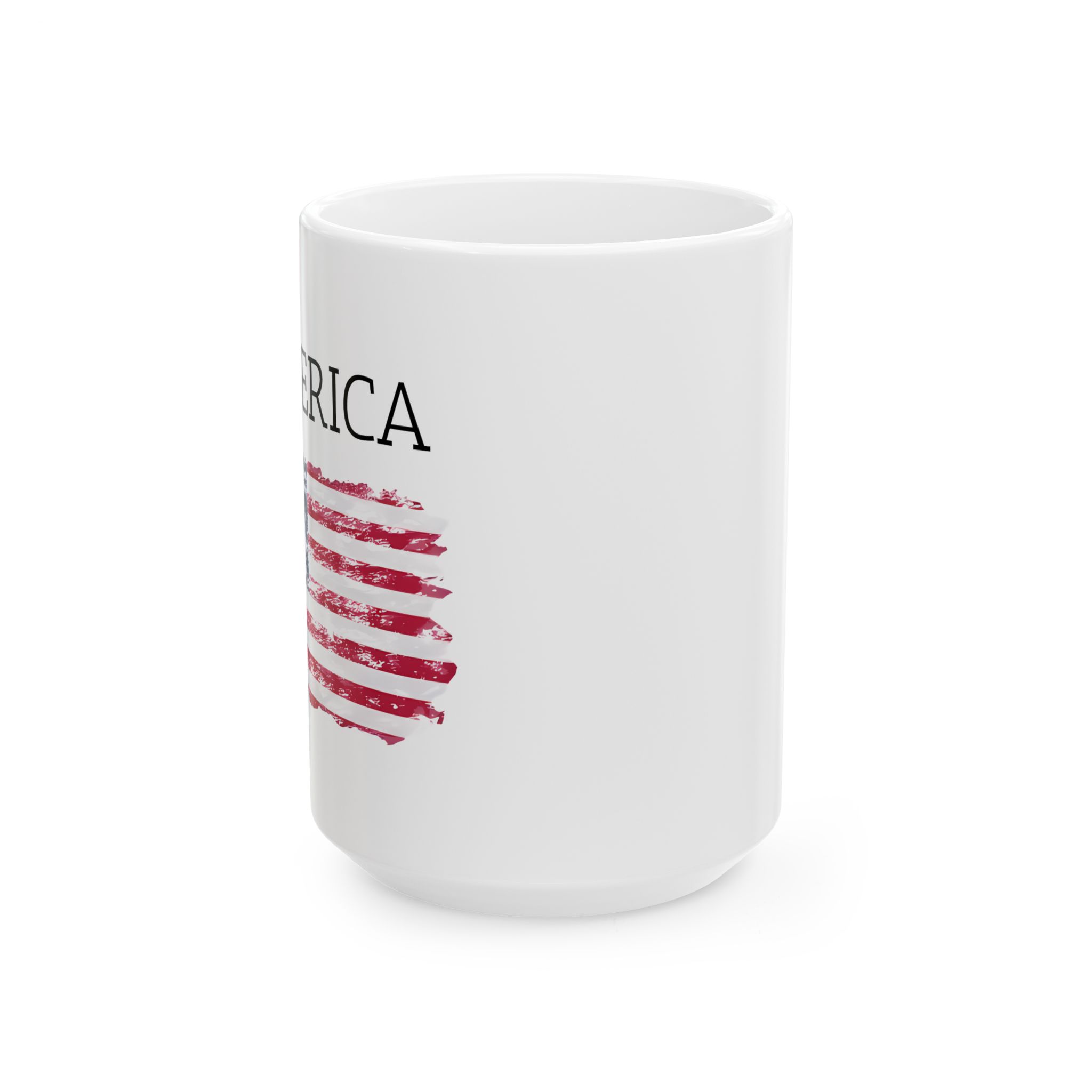 America Flag Ceramic Mug — Patriotic Coffee Cup (11 oz or 15 oz) - Image 2