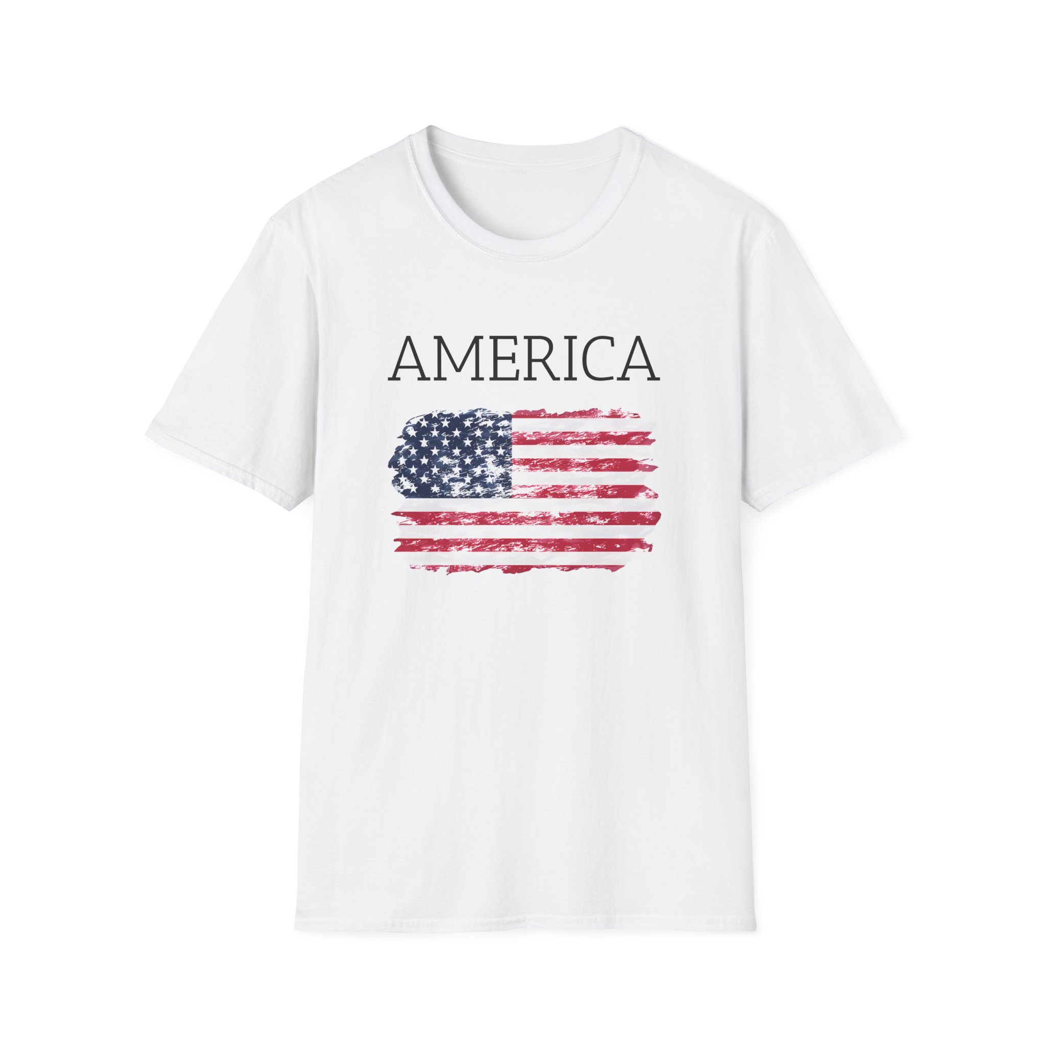 America T-Shirt — Distressed Flag Graphic Tee